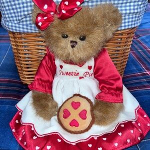 Sweetie Pie Teddy Bear with Red and White Dress